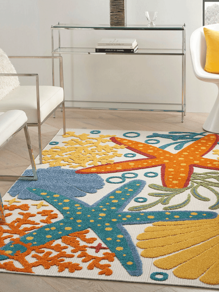 Nourison Aloha Multicolor Coastal, Nautical & Beach Indoor/Outdoor Area Rug