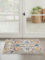 Passion PSN01 Floral Bohemian Ivory Multicolor Area Rug