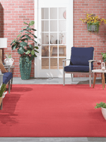 Nourison Essentials Solid Indoor/Outdoor Brick Red Area Rug