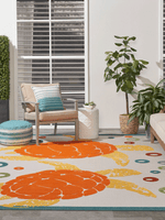 Aloha Nature-inspired Coastal, Nautical & Beach Teal Multi Indoor/Outdoor Area Rug