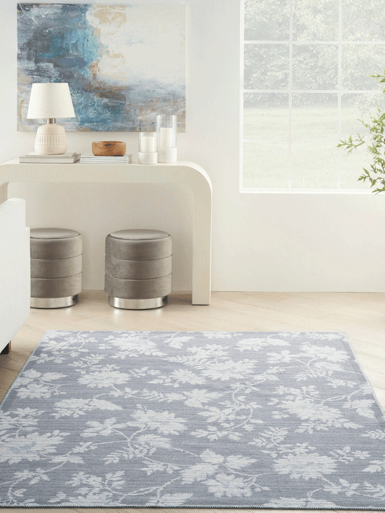 Waverly Washables Collection Grey Vintage Indoor Area Rug