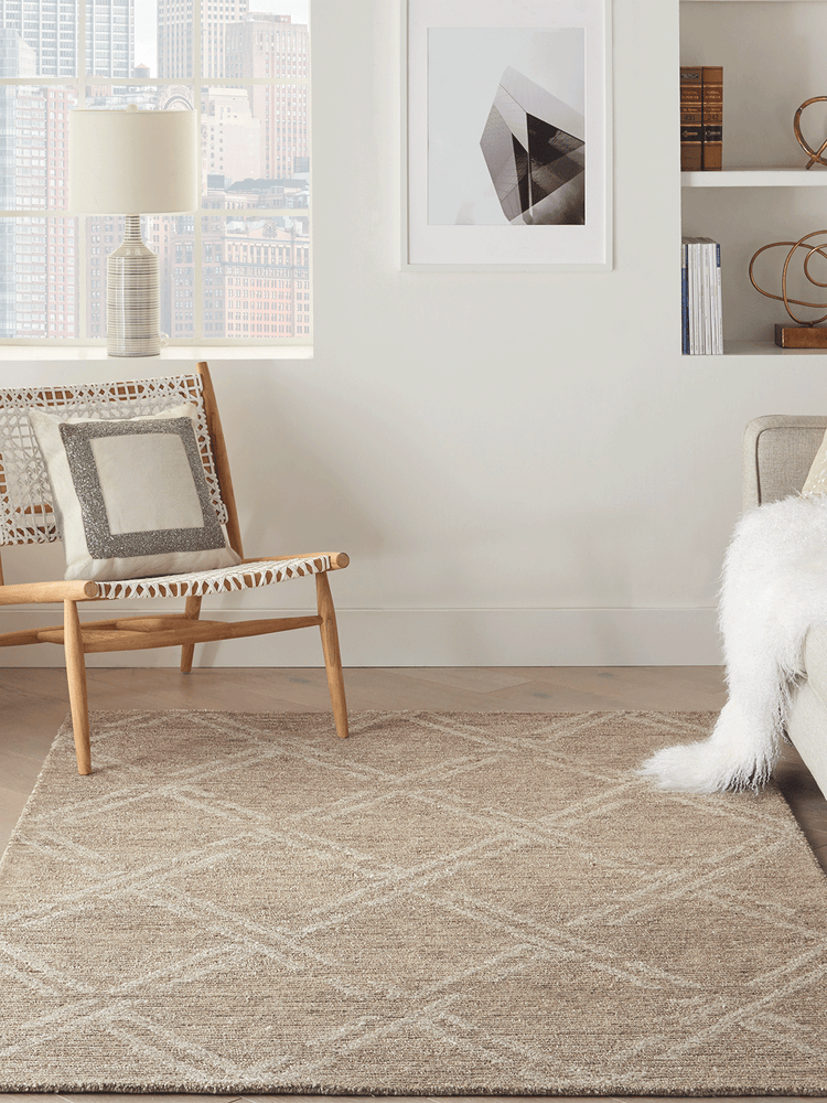 Nourison Venosa Taupe Modern Indoor Area Rug