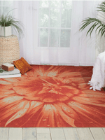 Coastal CSTL2 Modern Red Area Rug