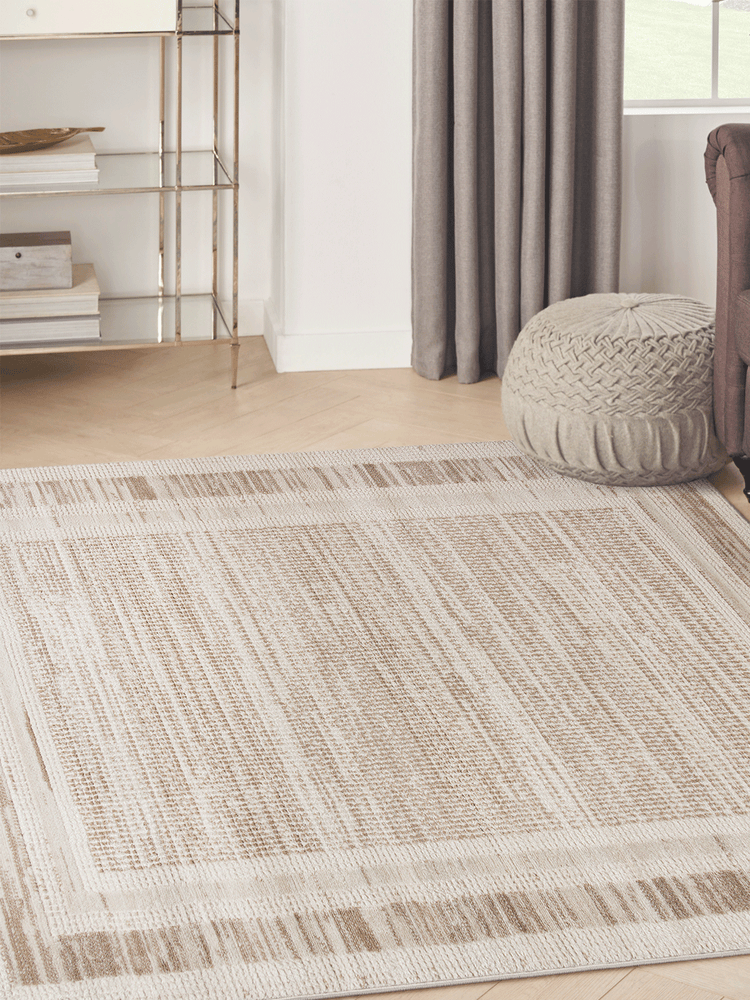 Nourison Serenity Home Mocha Ivory Modern Indoor Area Rug