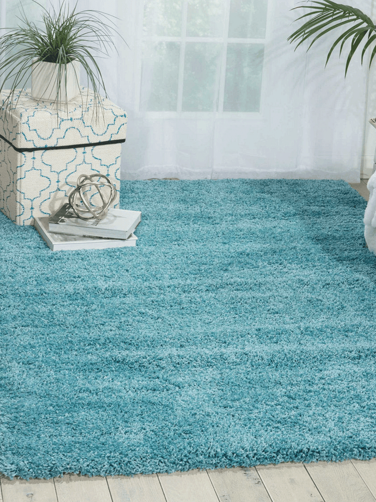 Amore Shag Aqua Area Rug