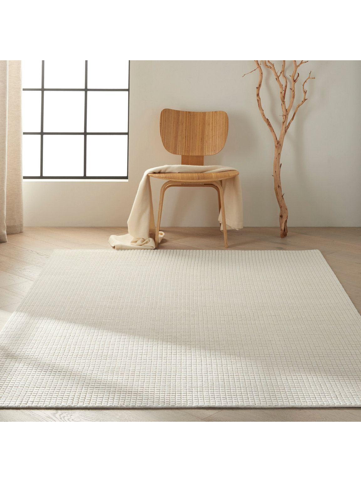 Pretoria CK890 Modern Ivory Area Rug Homestitch
