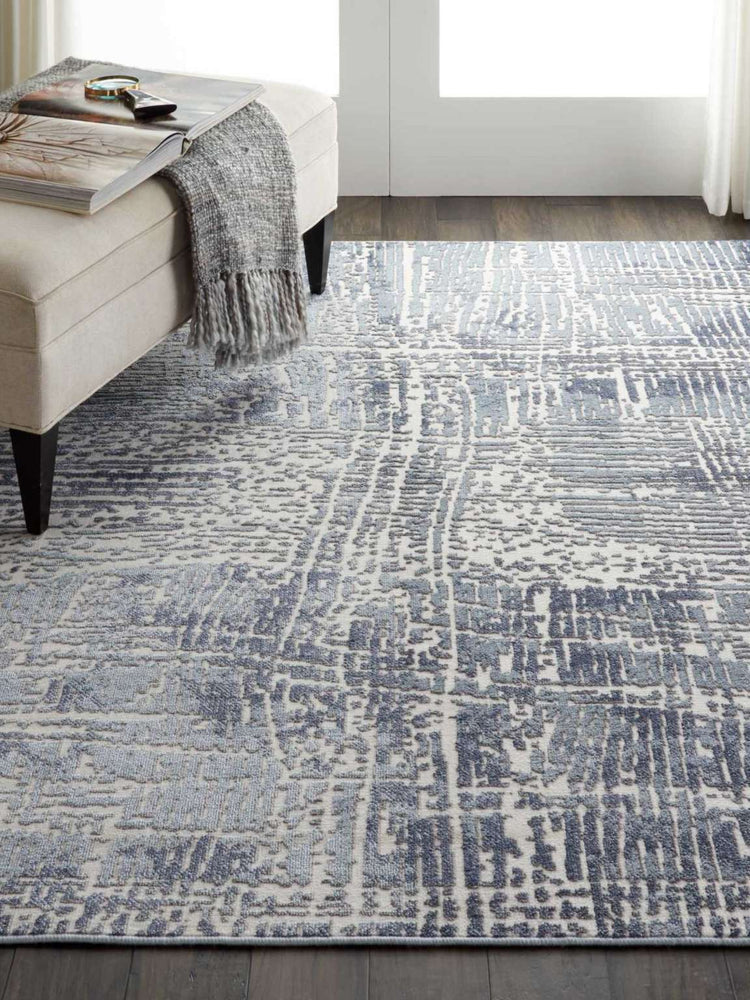 Nourison Urban Decor Ivory/Slate Modern Indoor Area Rug | Homestitch