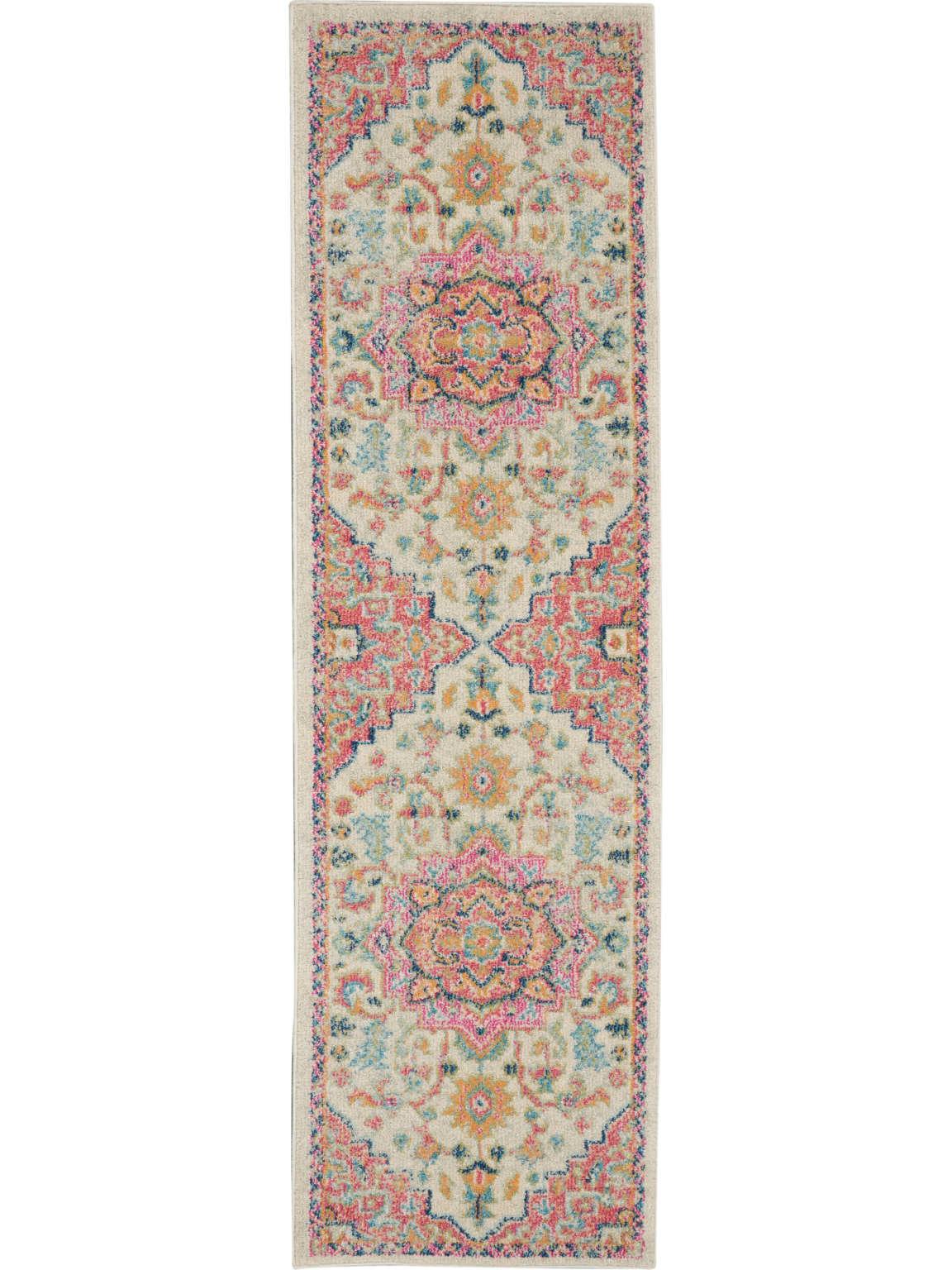 Nourison Passion Ivory Pink Bohemian Indoor Area Rug | Homestitch