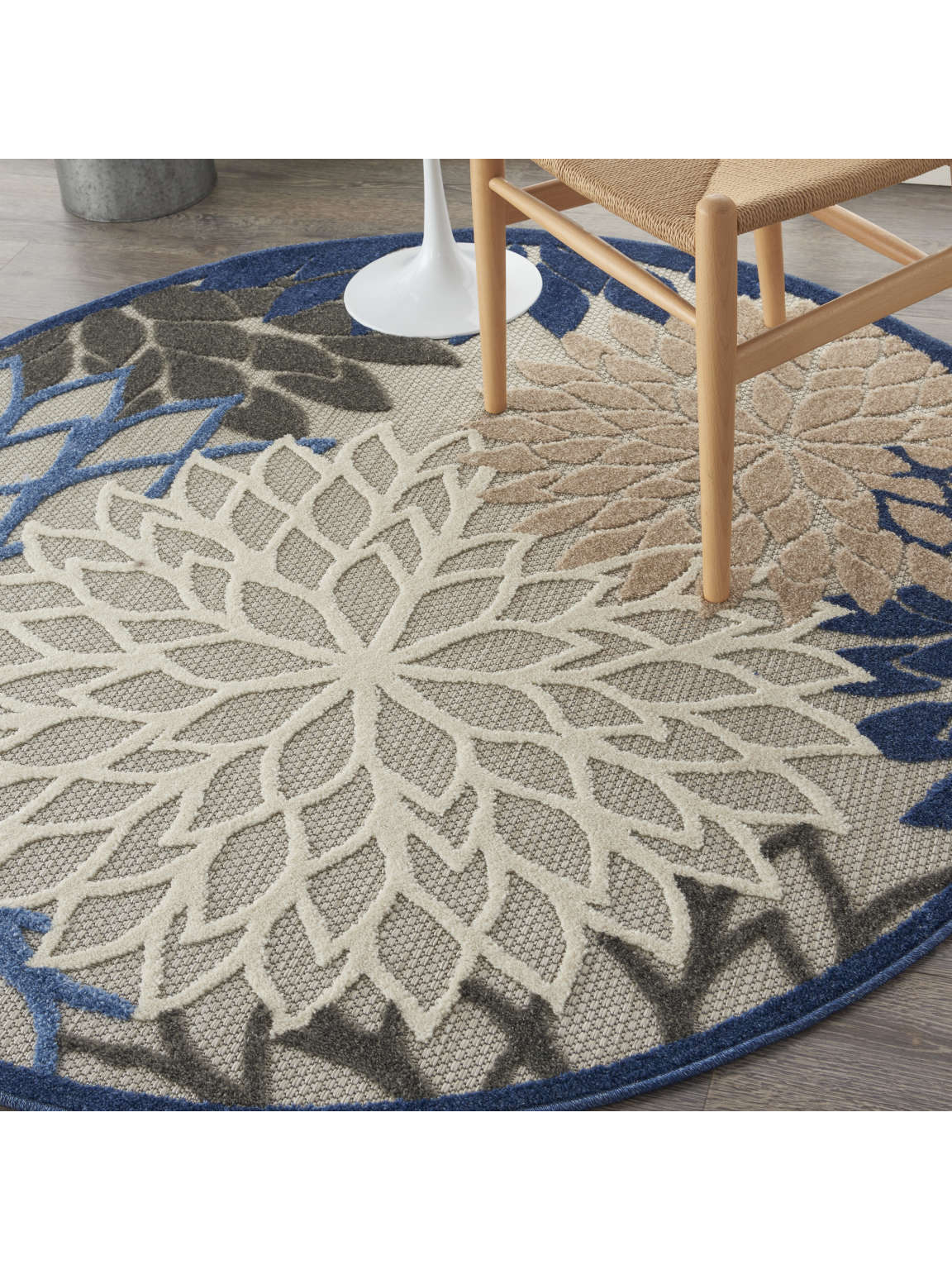 Nourison Aloha Blue/Multicolor Tropical Indoor/Outdoor Area Rug ...