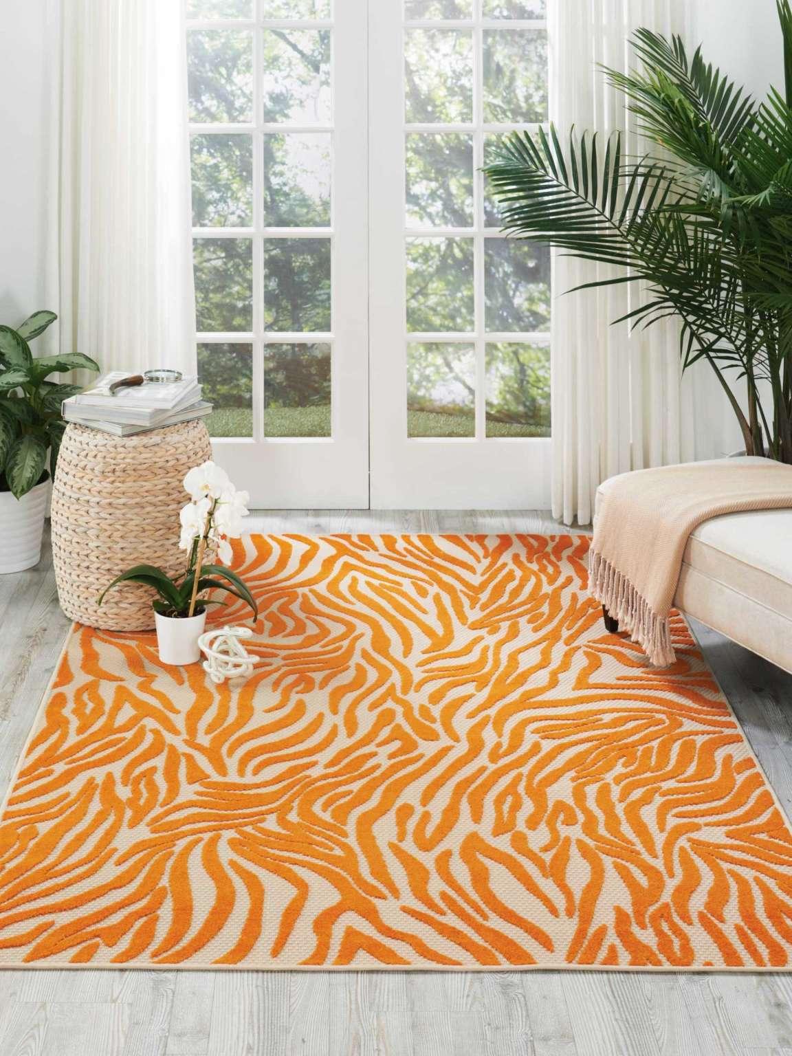 orange zebra print pattern