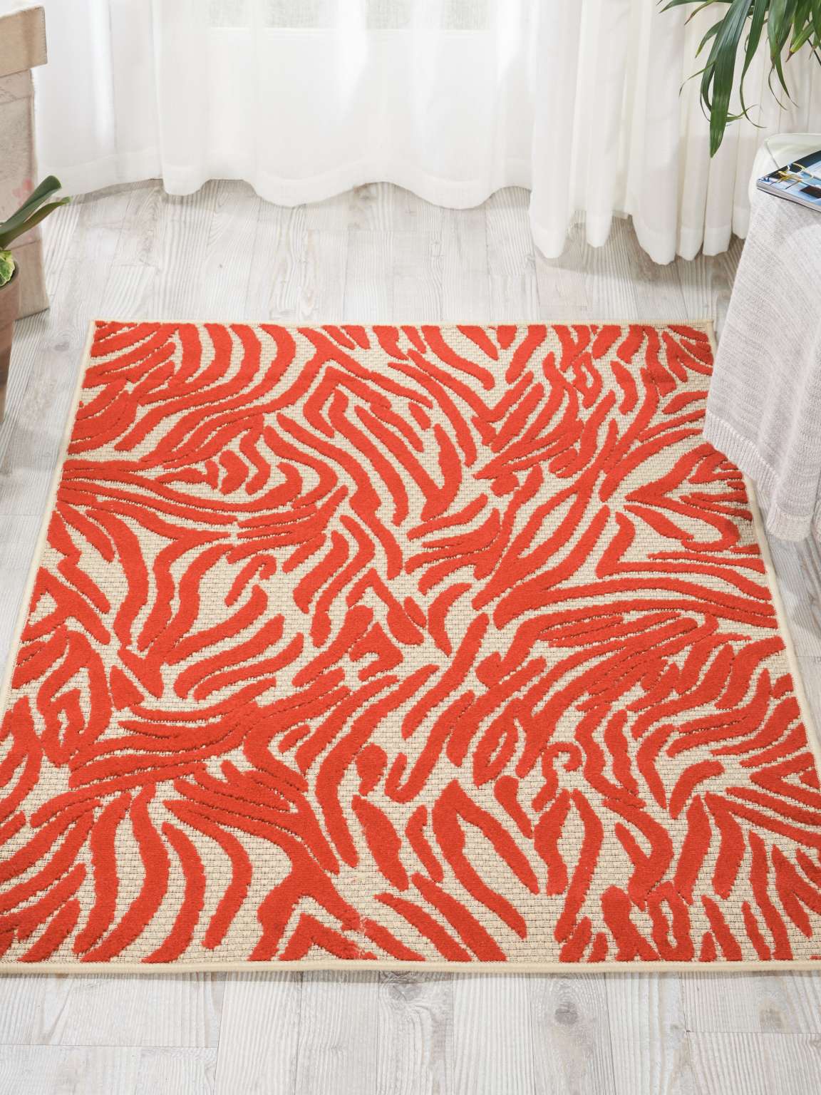 Nourison Aloha Red Outdoor Indoor/Outdoor Area Rug | Homestitch