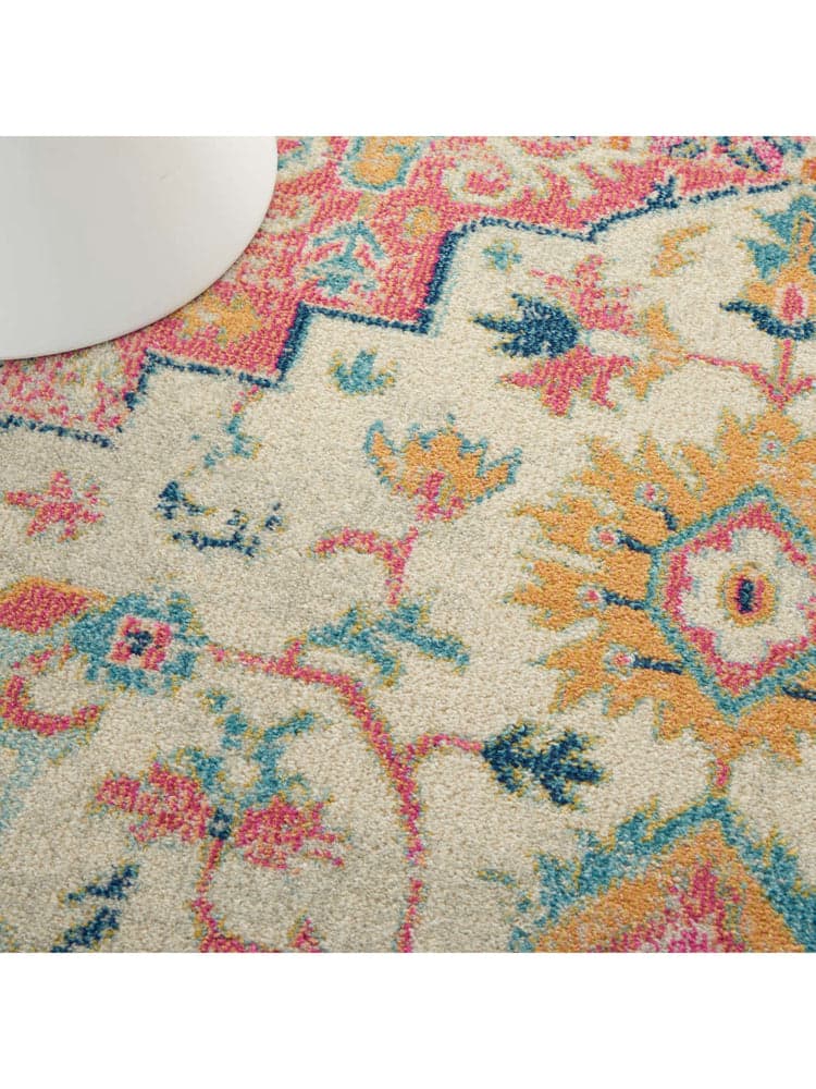 Passion Bohemian Ivory/Pink Area Rug | Homestitch