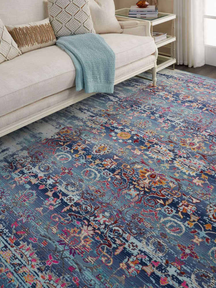 Kashan Blue Rug Nourison Vintage Kashan Blue Vintage Indoor Area Rug | Homestitch