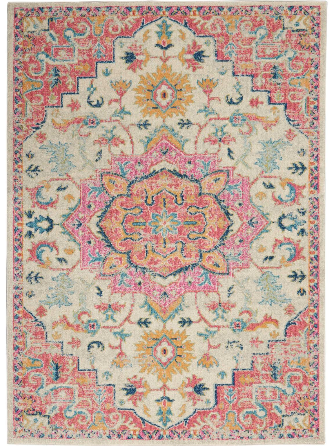 Passion Bohemian Ivory/Pink Area Rug | Homestitch